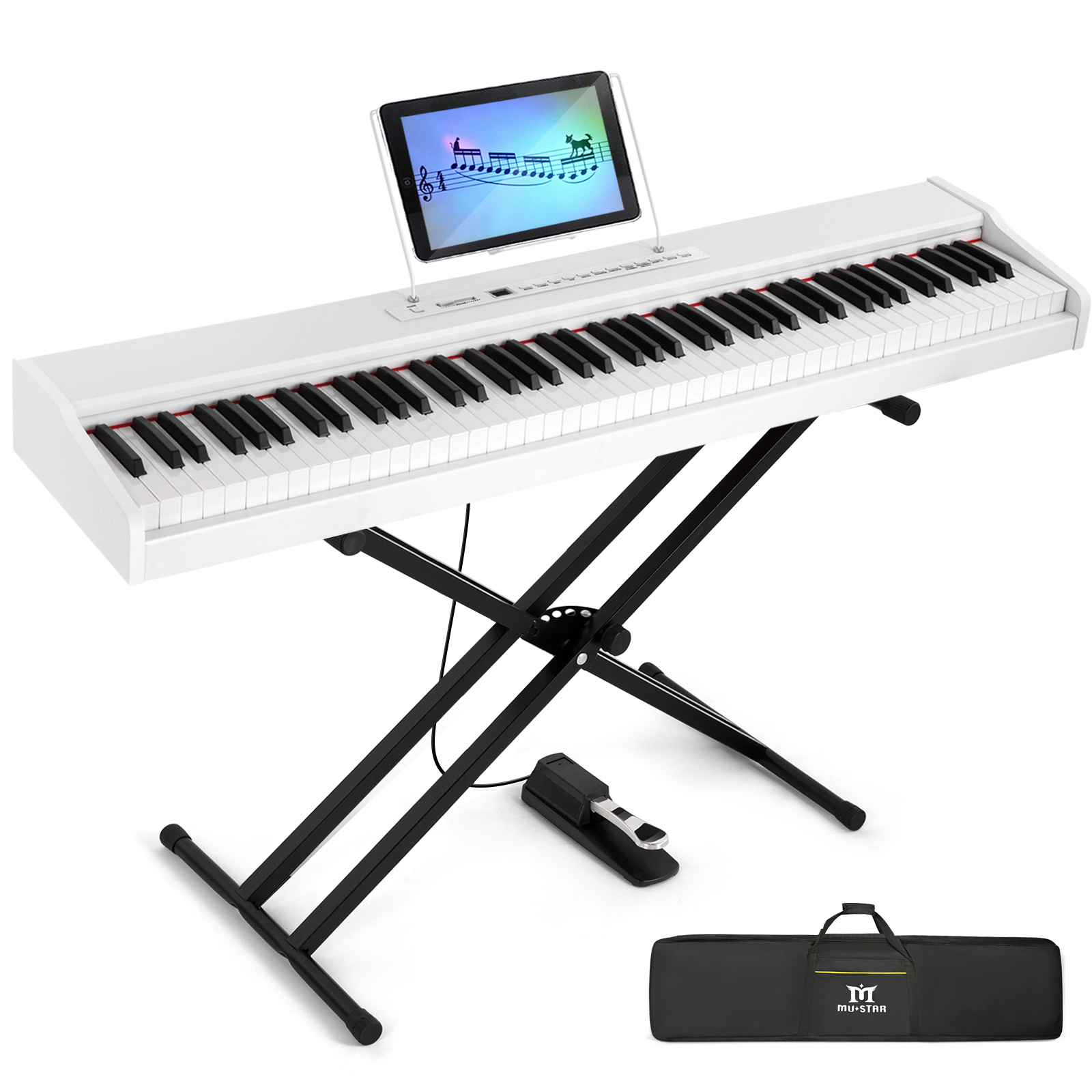 Piano Sustain Pedal - MUSTAR 88 Tuşlu Piyano Klavyesi Yarı