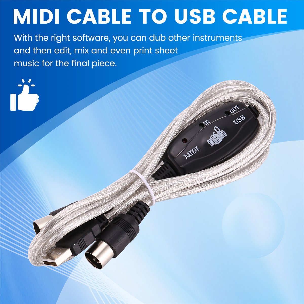 Audio Music Editing - AA80 USB'den MIDI'ye 5Pin Kablo Dönüştürücü