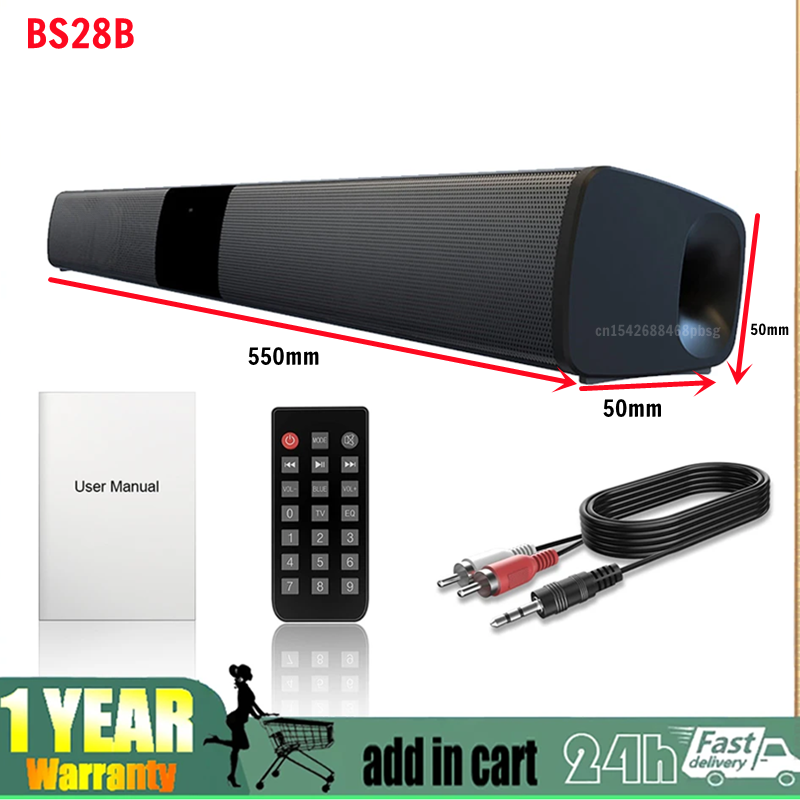 Audio Music Visualizer Free - 40W Kablosuz Bluetooth Soundbar Stereo Hoparlörler