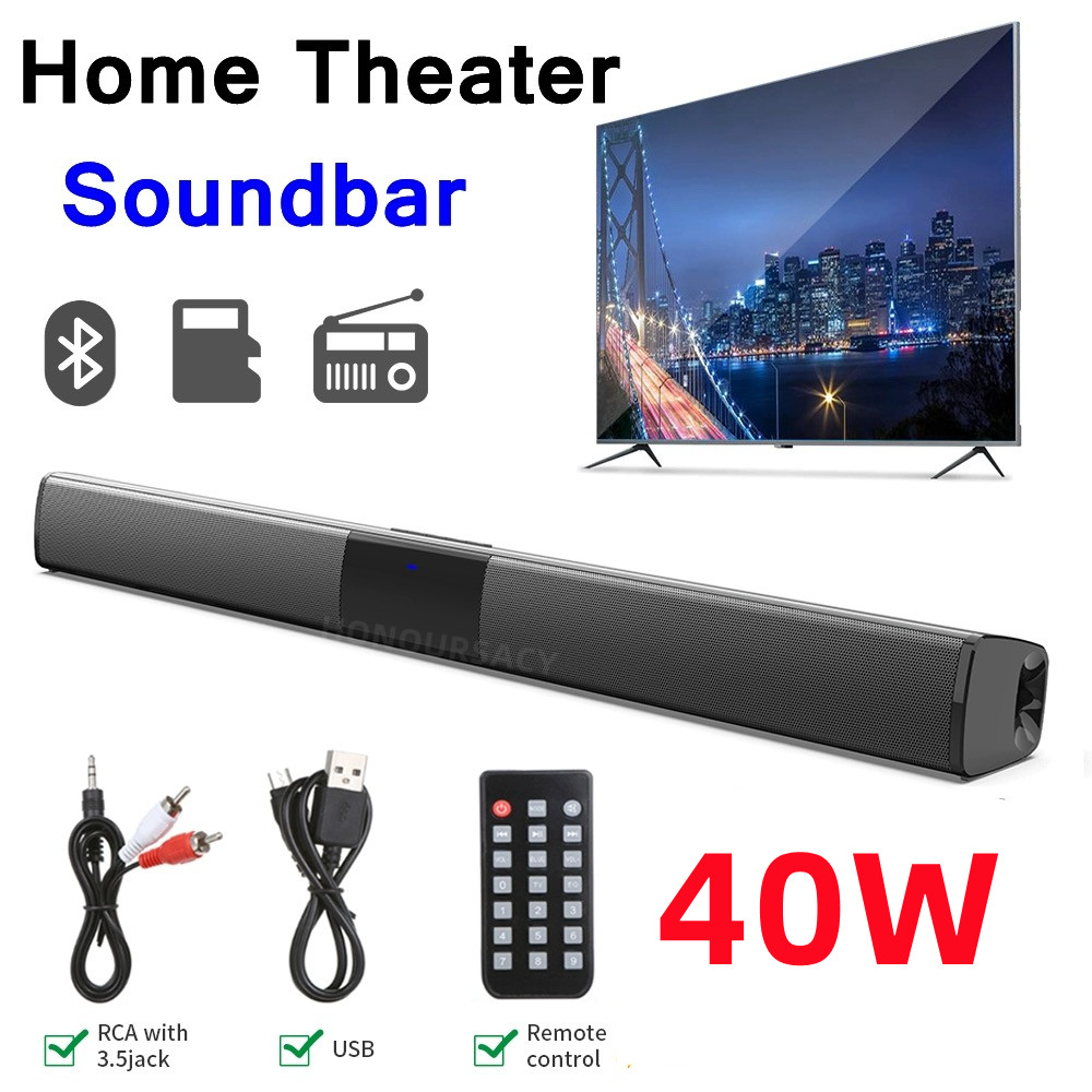 Audio Music Visualizer Free - 40W Soundbar TV taşınabilir Bluetooth uyumlu