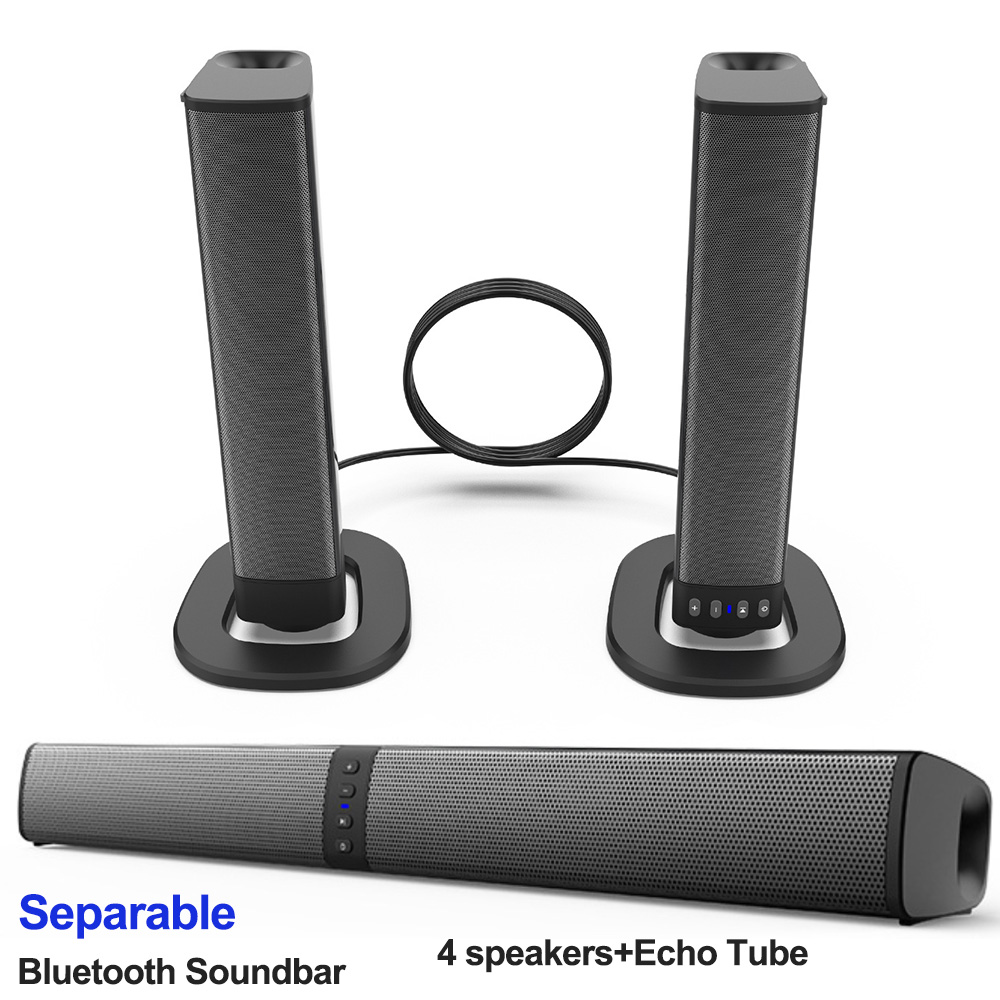 Audio And Music Separate - Subwoofer ile TV için ayrılabilir soundbar'da