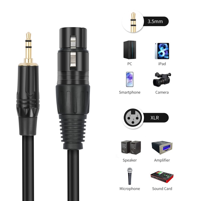 XLR AUX 3.5mm Jack Ses Kablosu - Cable Xlr Balanced incelemesi ve fiyatı