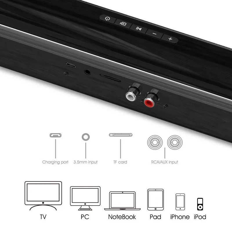 40W Kablosuz Bluetooth Soundba - Audio Music Visualizer Free incelemesi ve fiyatı